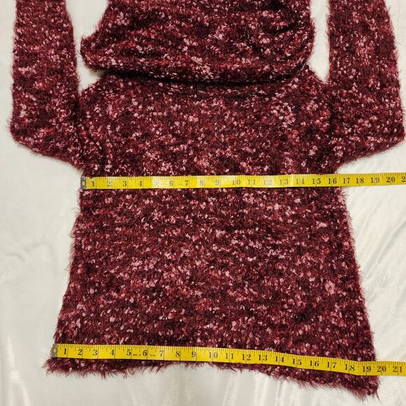 NWT Knox Rose Cowl Neck Sweater, Burgundy, Size Small - Picture 4 of 7